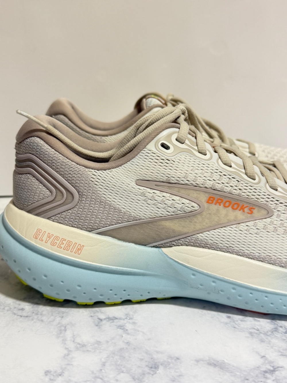 Brooks Glycerin 21 Road-Running Shoes Women's gray aqua coconut size 11 - Picture 5 of 13